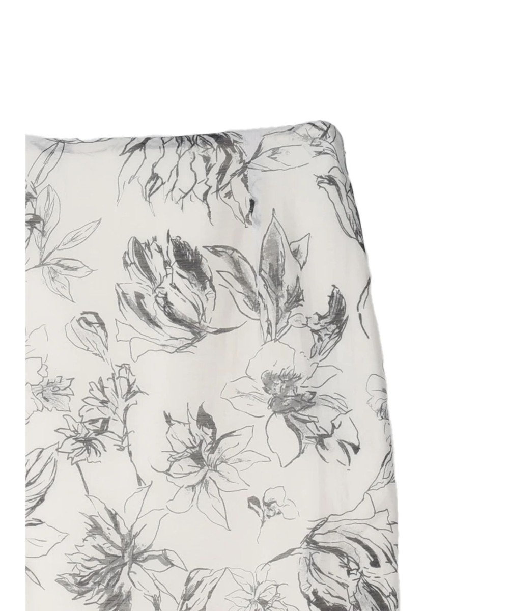 Green Parks モノトーンフラワータイトスカート 