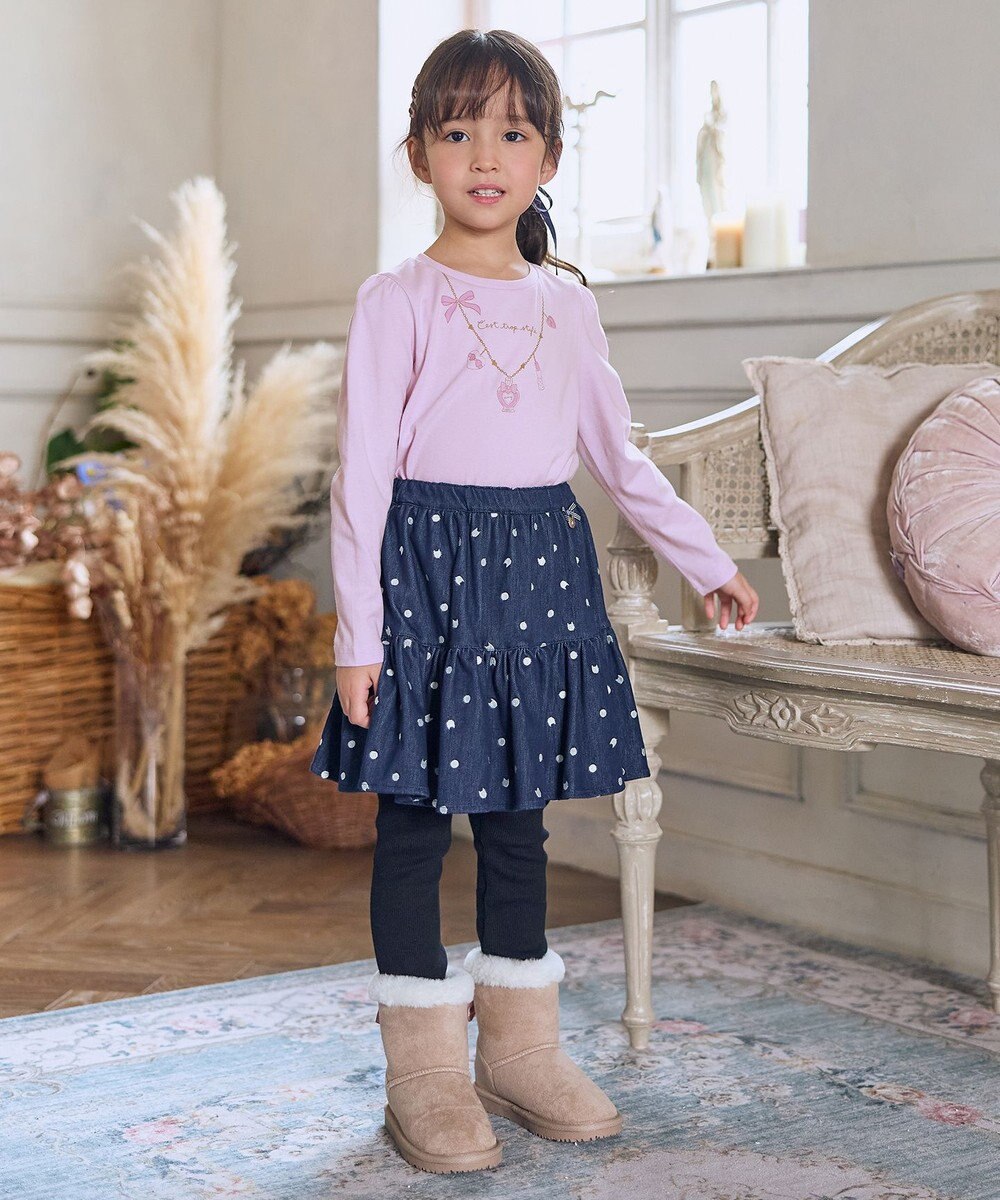 ANY KIDS ネコ×ドット刺繍 スキャッツ 