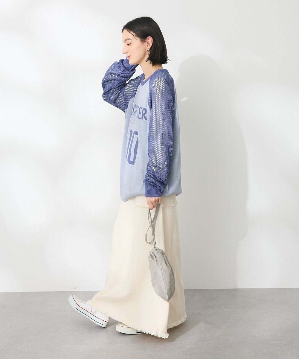 CRAFT STANDARD BOUTIQUE ロゴジャガードメッシュニットプルオーバー 