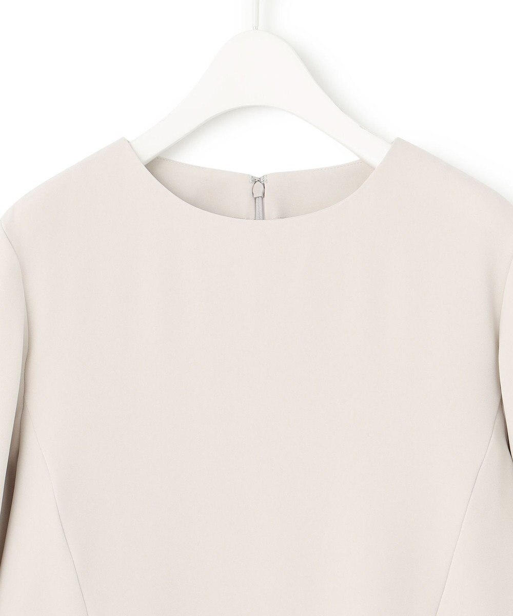 ICB 【洗える】ライトダブルクロス ペプラムブラウス 