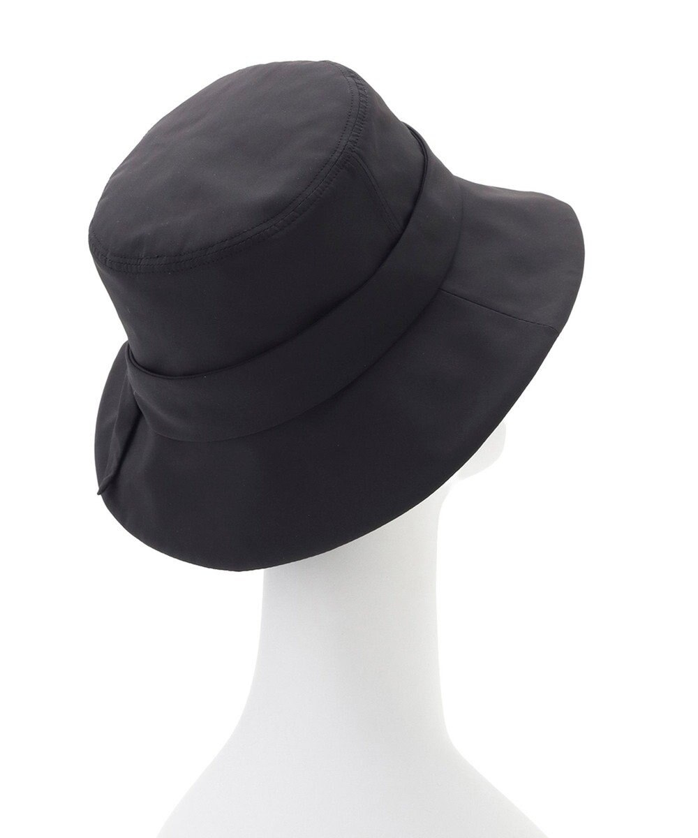 MOONBAT 【遮光100％・遮熱】FURLA(フルラ)リボン巻きダウン ハット 帽子 ロゴチャーム サイズ調整 撥水性 