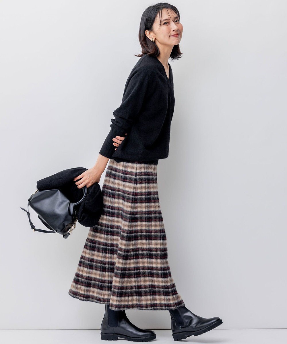 23区 【洗える】ピュアカシミヤ Vネック ニット 