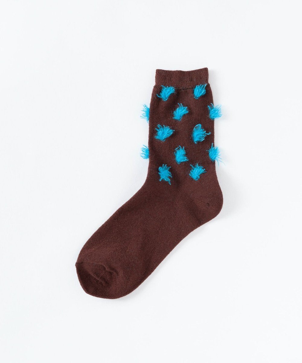 TRICOTE DOT FUR SOCKS / ドットファーソックス 89BROWN