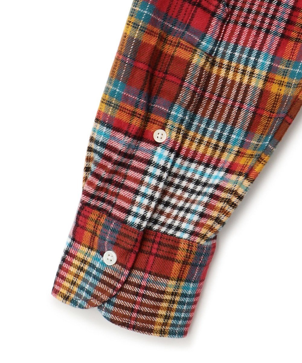 J.PRESS MEN 【KING SIZE】コットンネル マルチチェックシャツ/B.D 