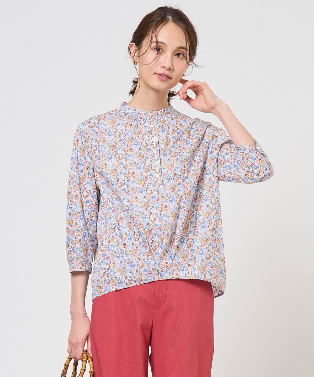 J.PRESS LADIES S Liberty Rachel & Michelle バンドカラー ブラウス 