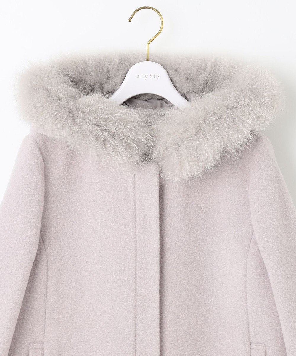 ANY SIS 【美人百花11月号掲載】2WAYスーペリアファインウールモッサ コート 