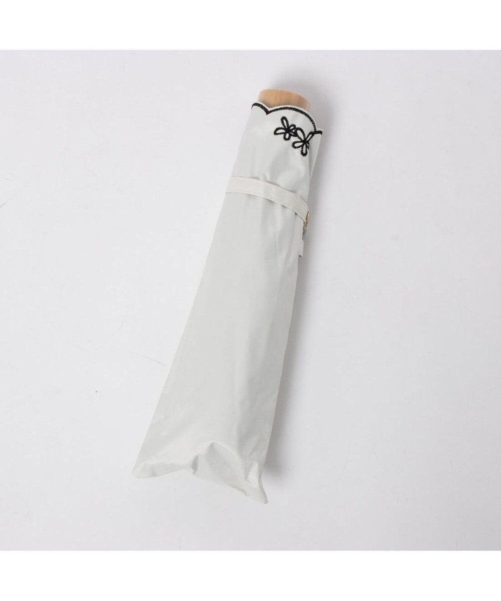 UNBILLION カシュネ cachenez /【晴雨兼用　日傘　UVカット率・遮光率100％生地使用 】PUプチフラワー刺繍ミニ折りたたみ傘 