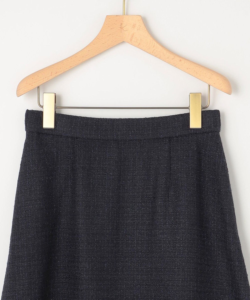 組曲 【KUMIKYOKU NAVY】ラメループモールツイード フレアスカート 
