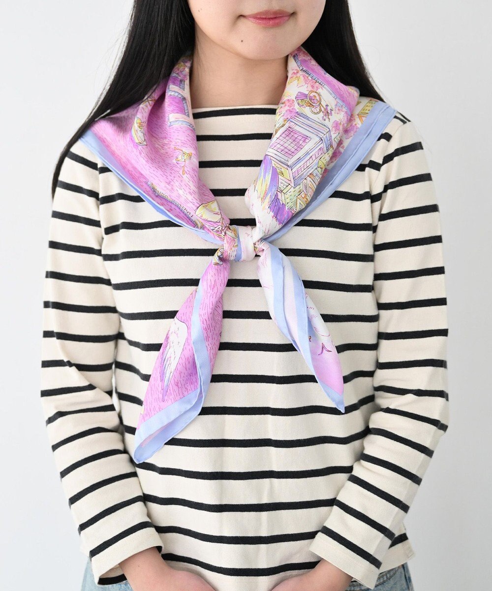 Marca 【伝統横濱スカーフ】YOKOHAMA MINATOMIRAI  大判 シルクツイル スカーフ 