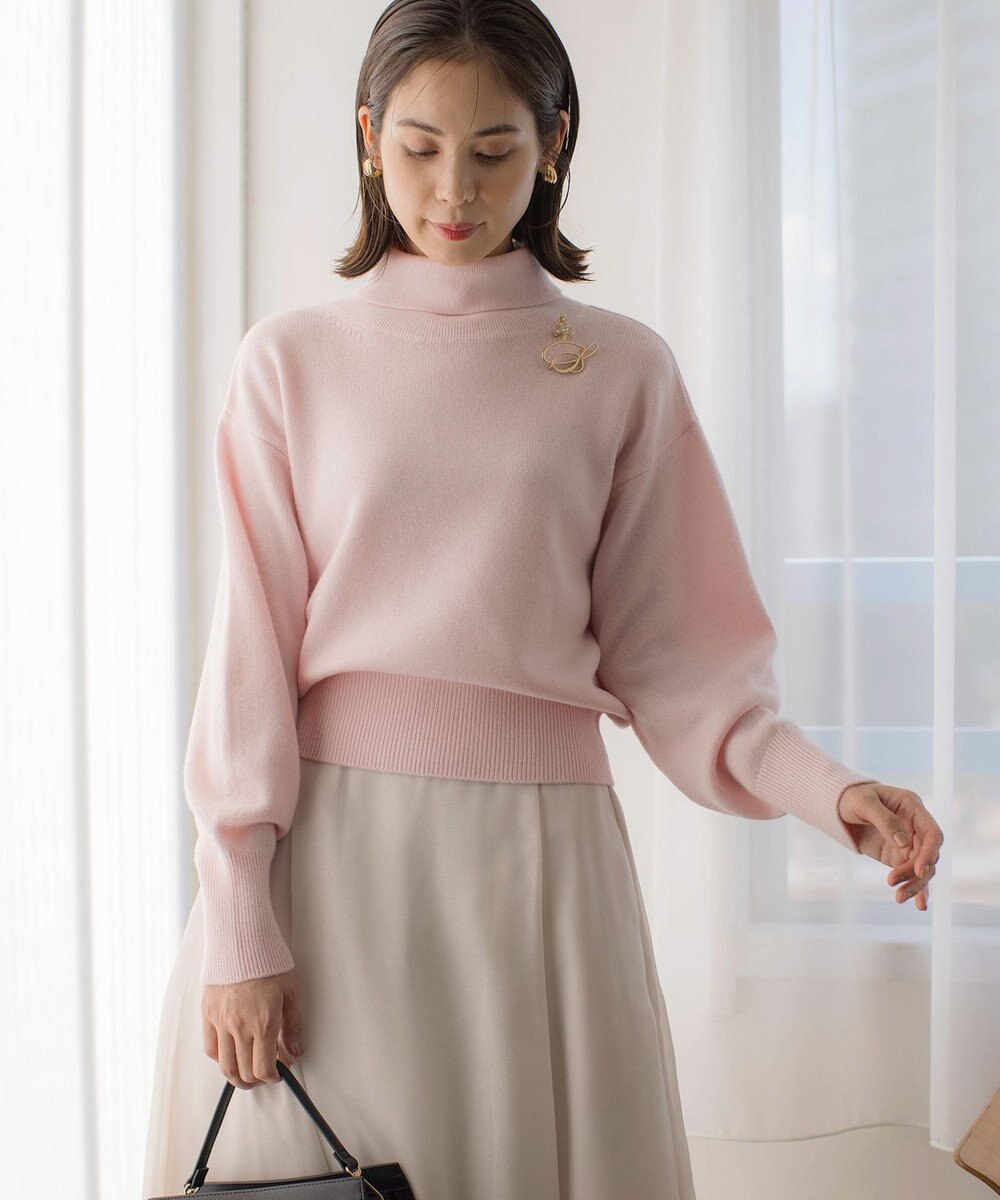 組曲 【2WAY・WEB限定】ウールカシミヤミックス ハイネックニット 