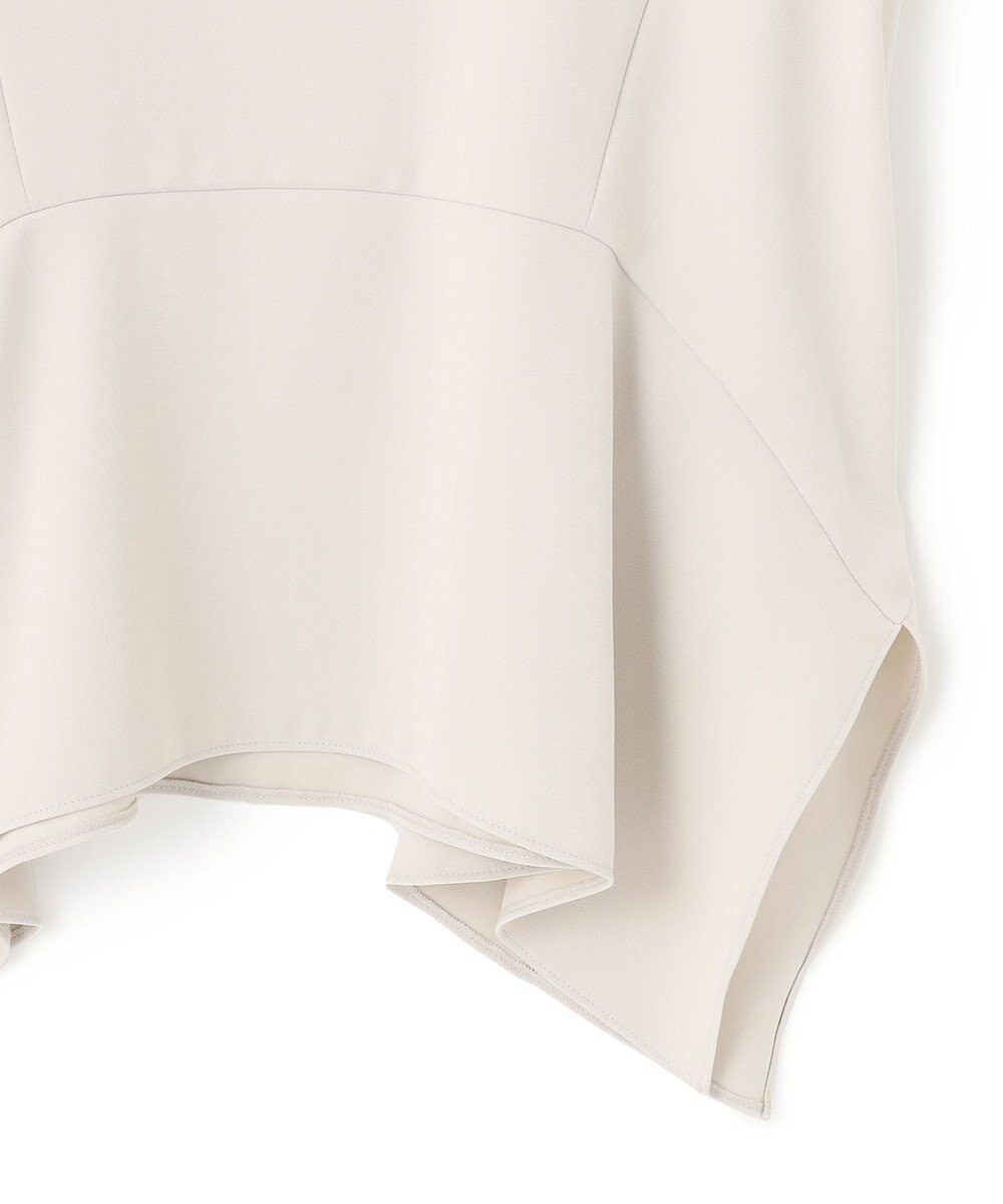 ICB 【洗える】ライトダブルクロス ペプラムブラウス 