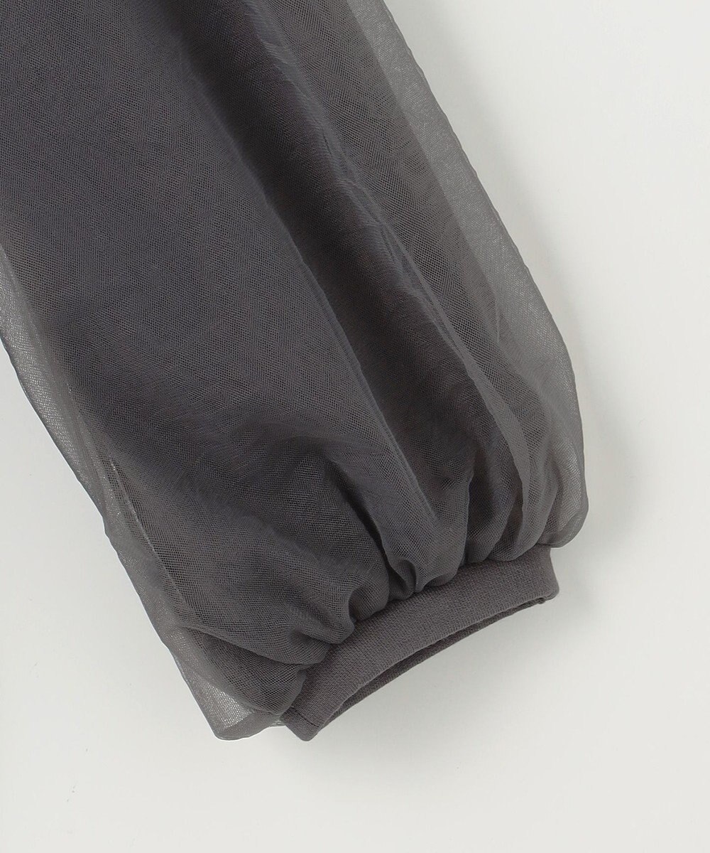 組曲 L ミニ裏毛チュールスリーブ カットソー 