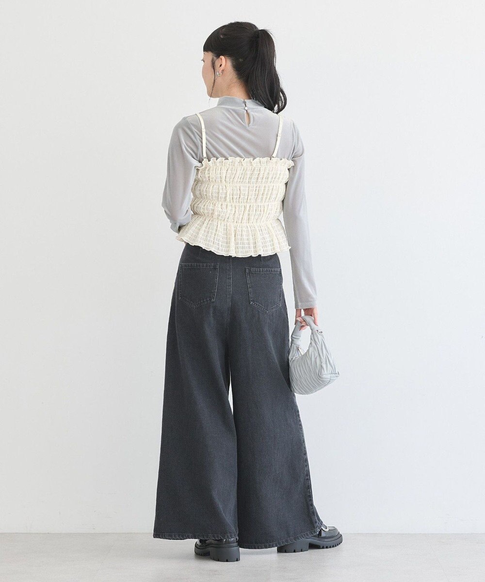 earth music&ecology スパンコールシャーリングビスチェ 