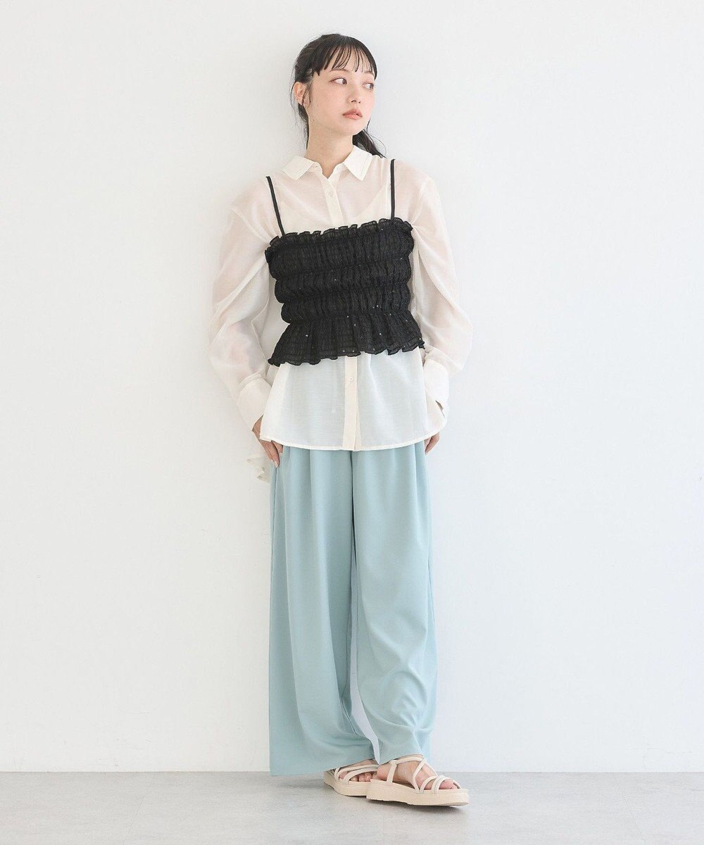 earth music&ecology スパンコールシャーリングビスチェ 