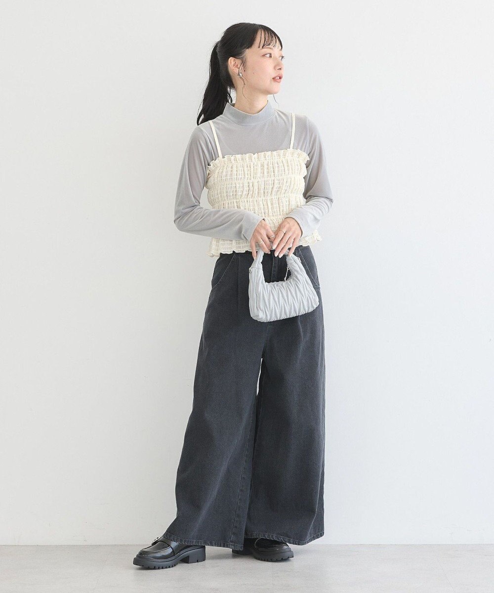 earth music&ecology スパンコールシャーリングビスチェ 