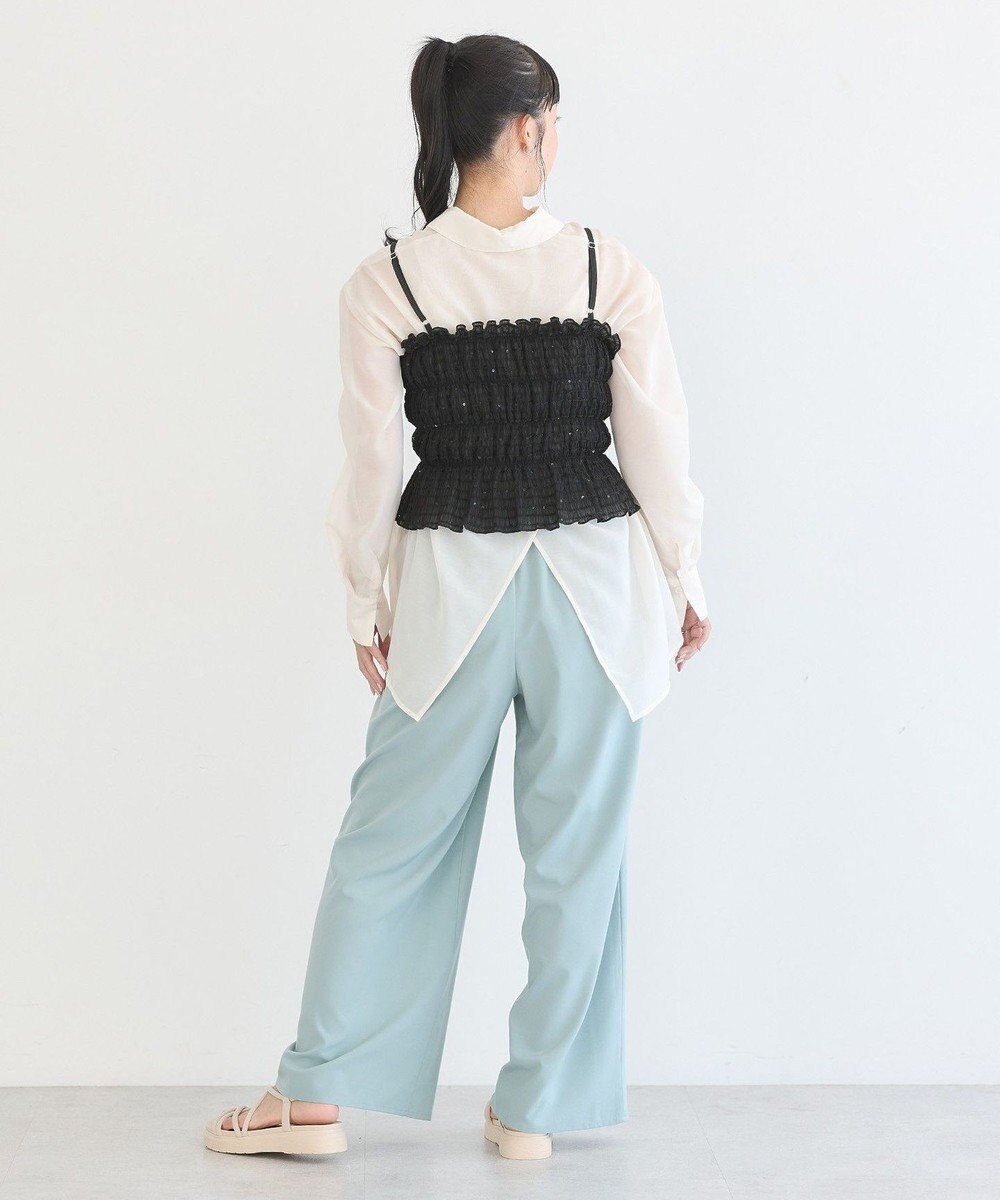 earth music&ecology スパンコールシャーリングビスチェ 