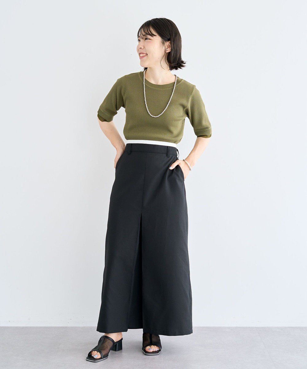 Green Parks ウエストレイヤーボックスプリーツスカート 