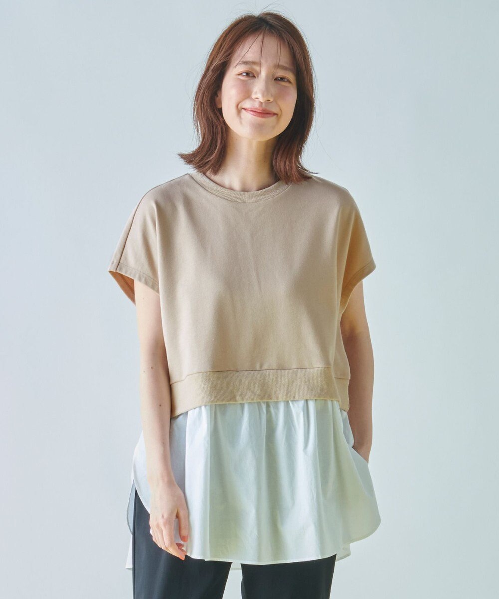 ANY L 裏毛レイヤード風トップス 