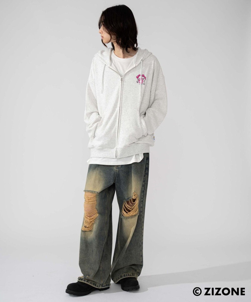 WEGO 【ユニセックス着用ITEM】別注ZIZONEグラフィックZIPパーカー 