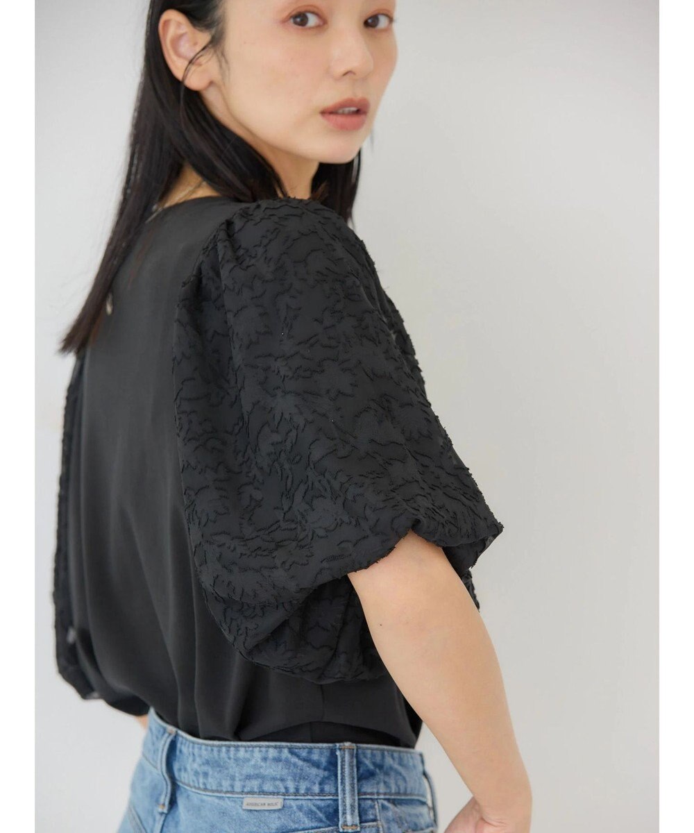 AMERICAN HOLIC ジャガードスリーブカットプルオーバー 