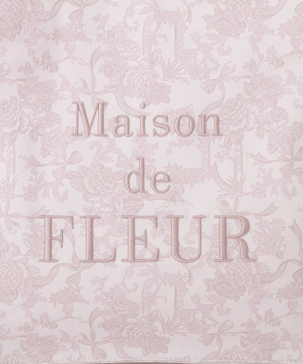 Maison de FLEUR フラワーガーデンロゴ刺繍スクエアトート 