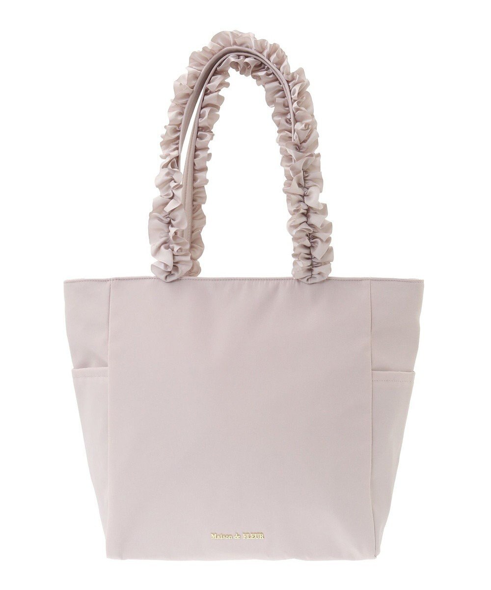 Maison de FLEUR 撥水加工フリルハンドルバッグ 