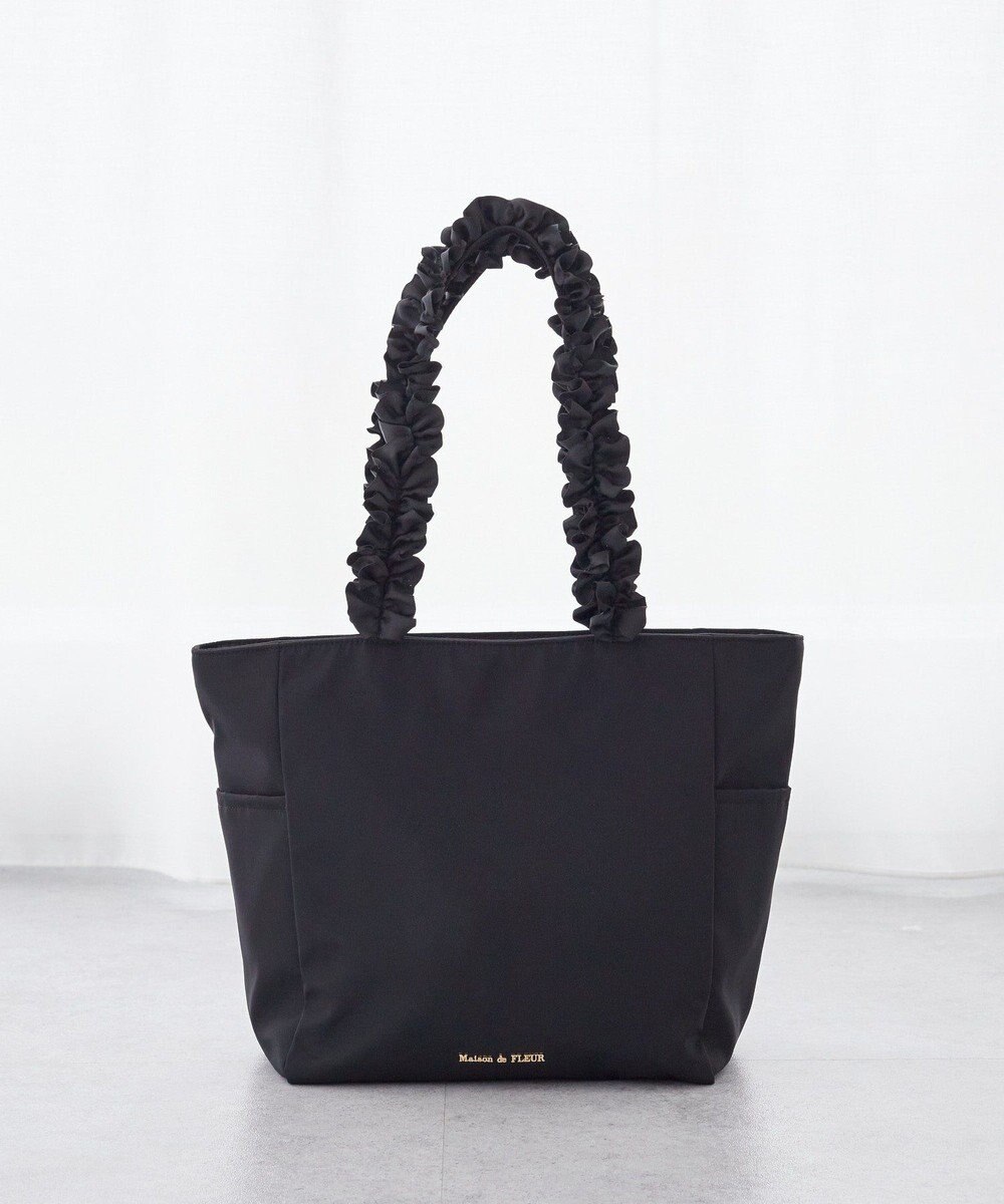 Maison de FLEUR 撥水加工フリルハンドルバッグ 
