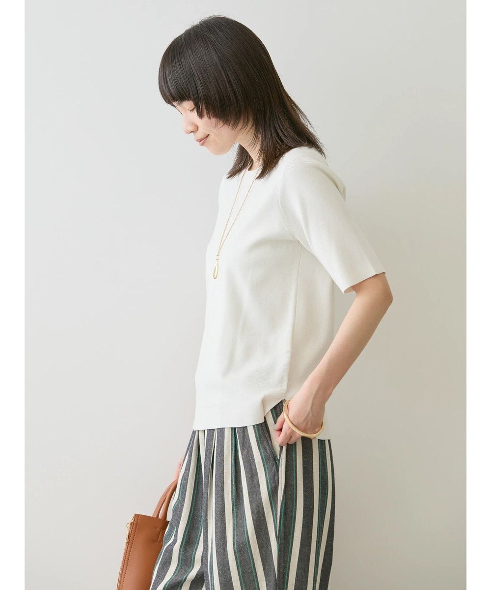 AMERICAN HOLIC ５分袖リブニットプルオーバー 