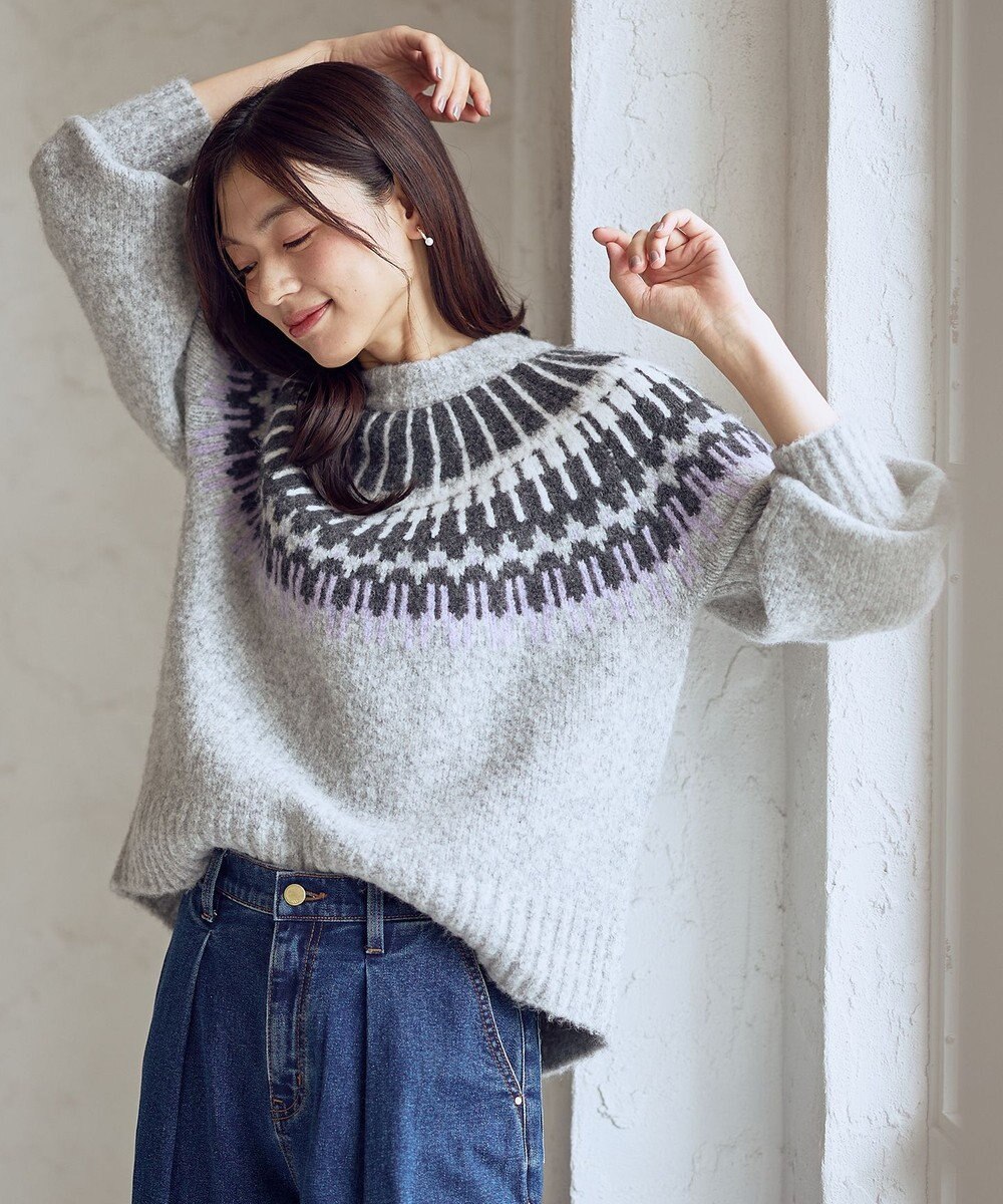 ANY ノルディックパターンニット 