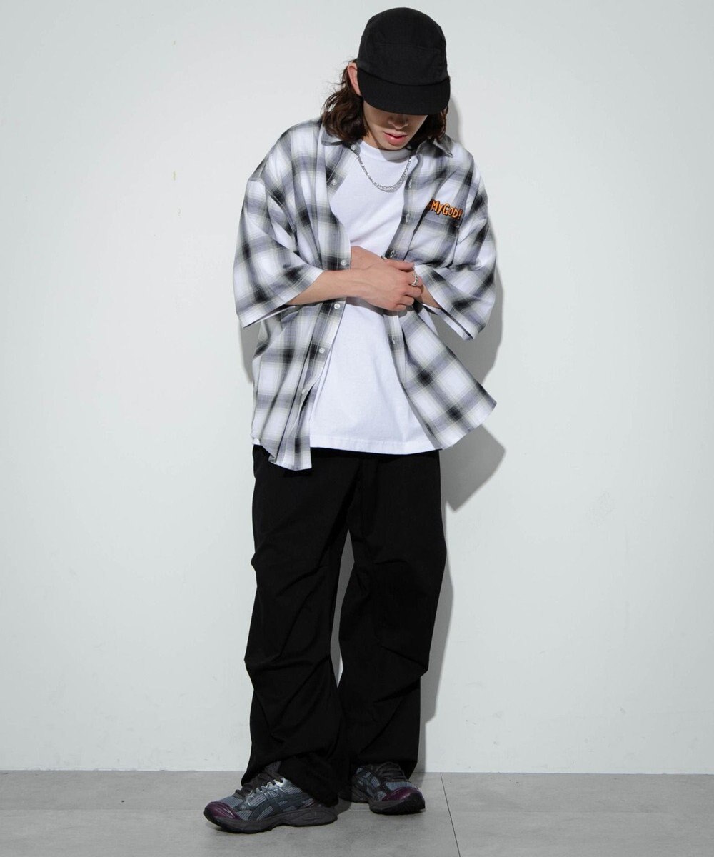 WEGO 【ユニセックス着用アイテム/綿100%/MLサイズ展開】別注NEW　JACKオンブレチェックシャツ（S） 