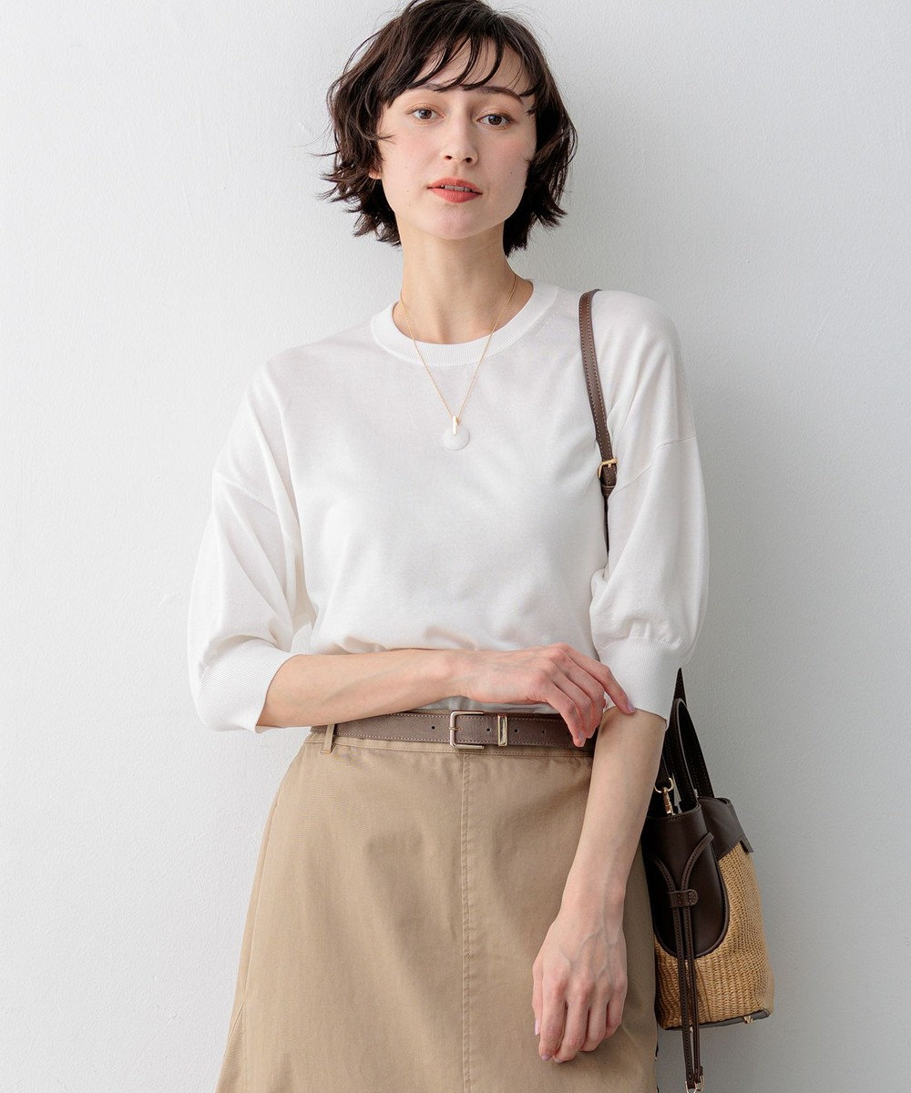 23区 【先行予約】キュプラコットン プルオーバー ニット 