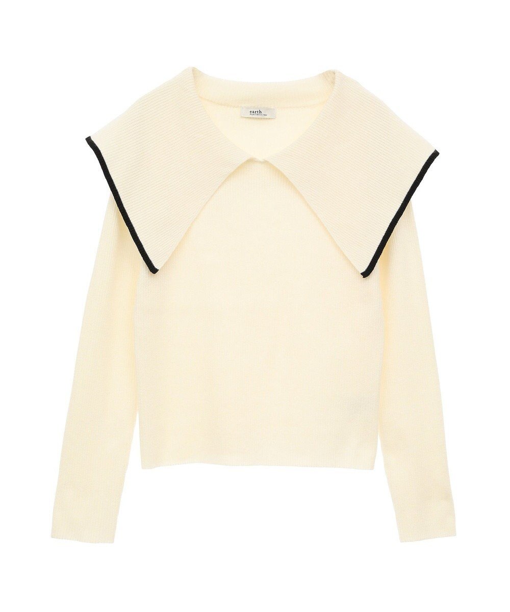 earth music&ecology ビックカラーオフショルニットプルオーバー 