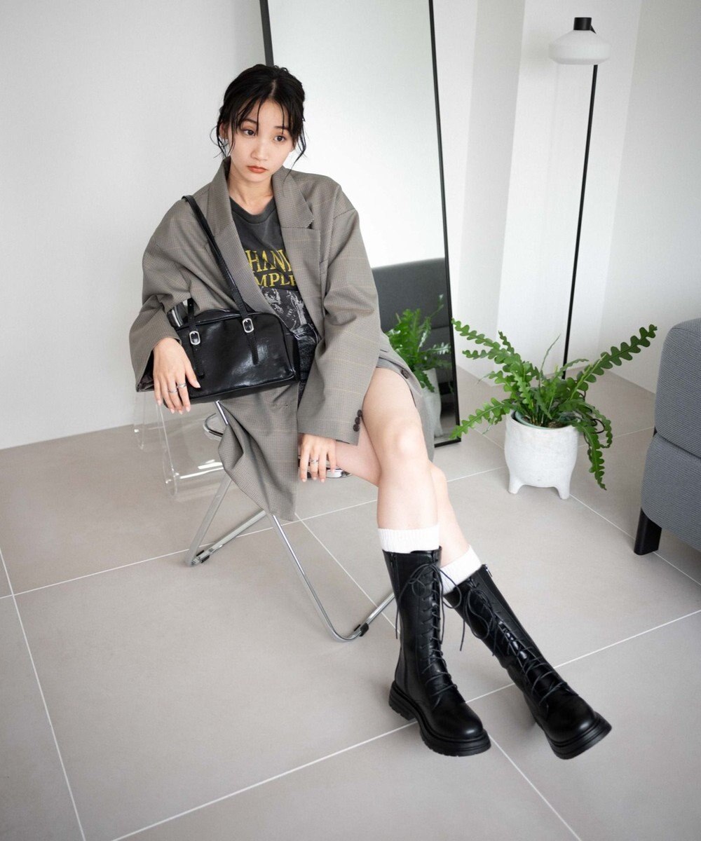 WEGO レースアップミドルブーツ 