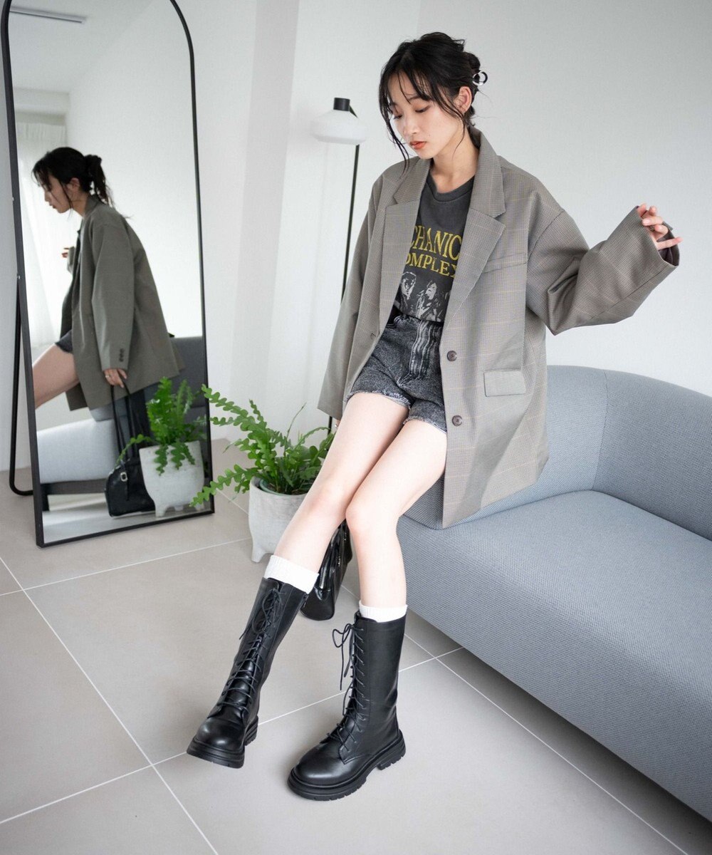 WEGO レースアップミドルブーツ 