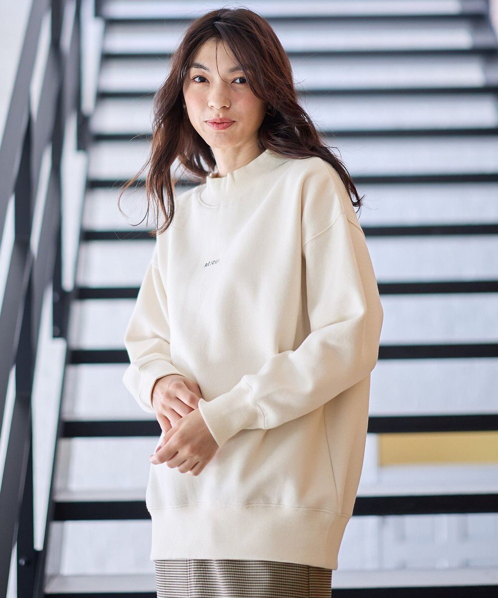 ANY 【洗濯機可】裏起毛スウェットハイネックプルオーバー 