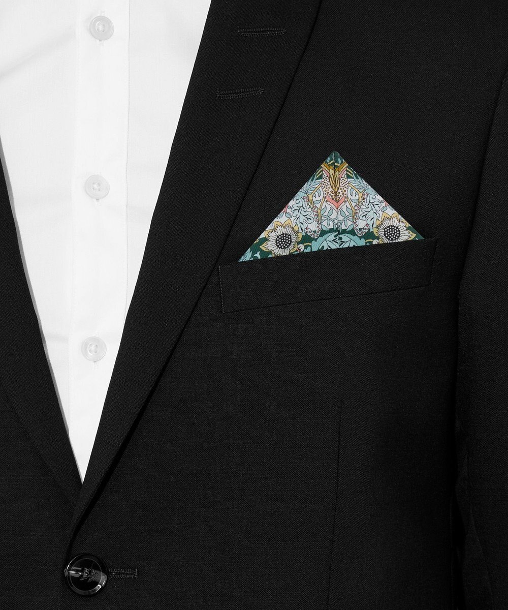 LIBERTY. ストロベリー シーフ ストライプ シルクポケットチーフ 