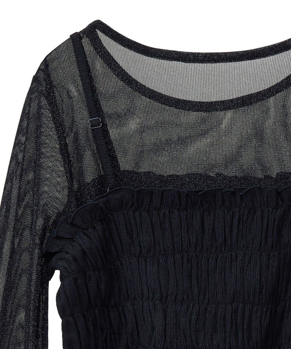 Green Parks ＳＥＴ２点　シャーリングビスチェ＋メッシュインナー 