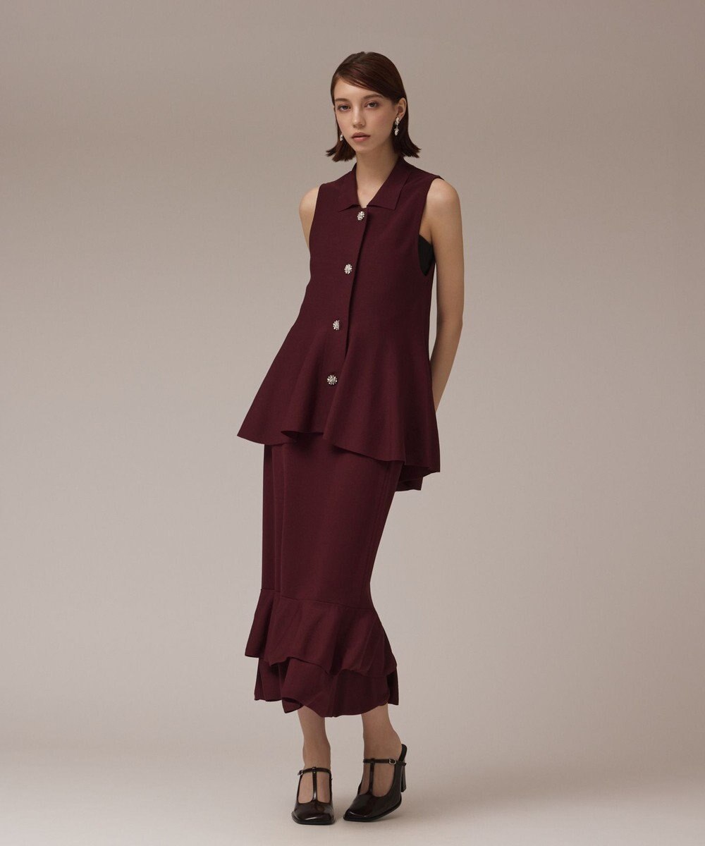 GRACE CONTINENTAL ビジューニットベスト 