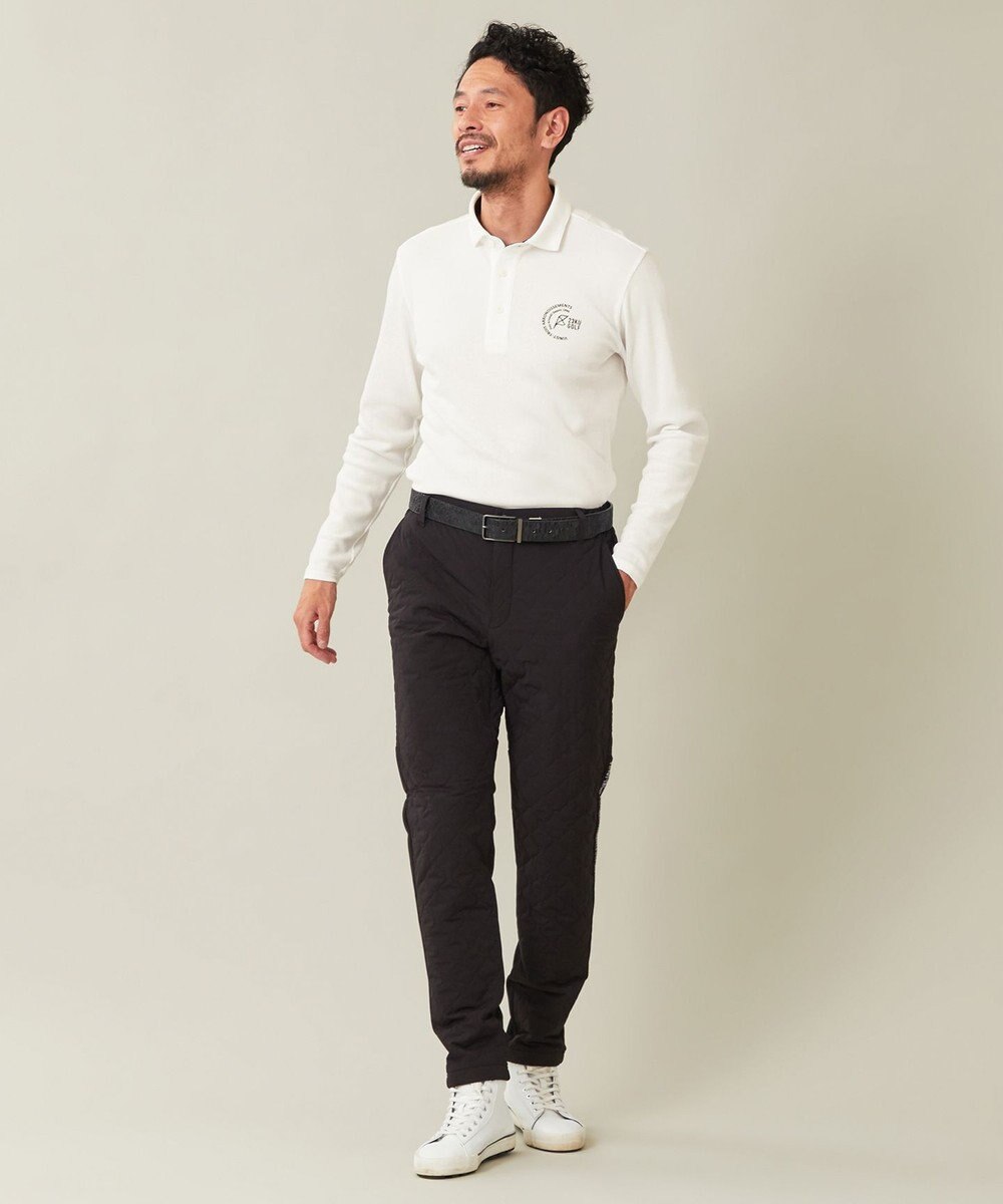 23区GOLF 【MEN】【吸水速乾・UVケア】ハニカムカノコ 長袖ポロシャツ 