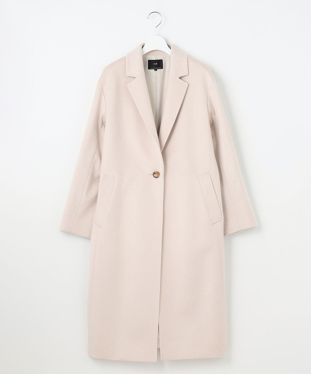 23区 L 【滝沢眞規子さん着用】ウールカシミヤビーバー チェスターコート 