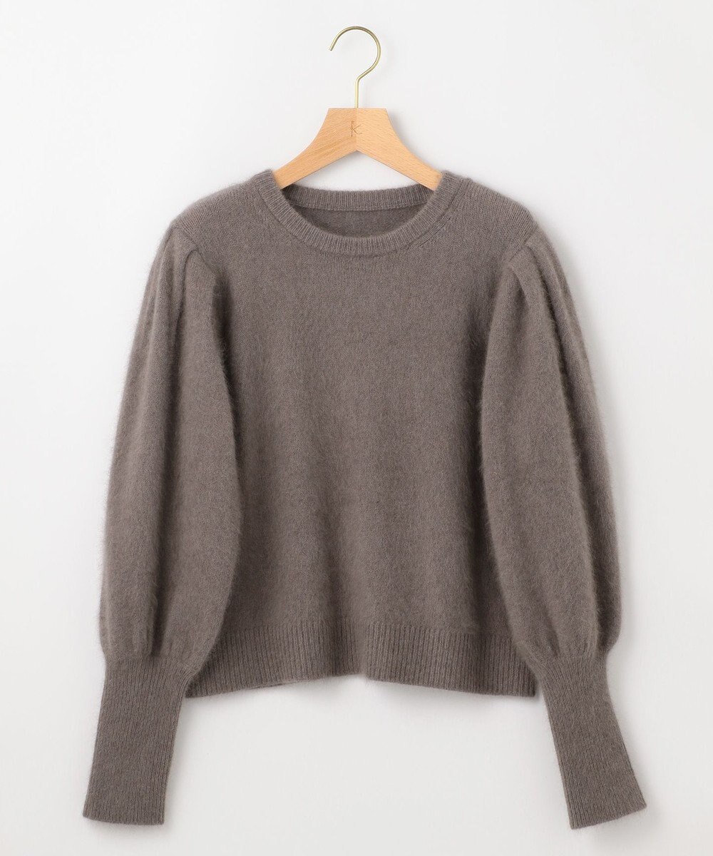 組曲 L 【WEB限定】フラッフィーファー パフスリーブニット 