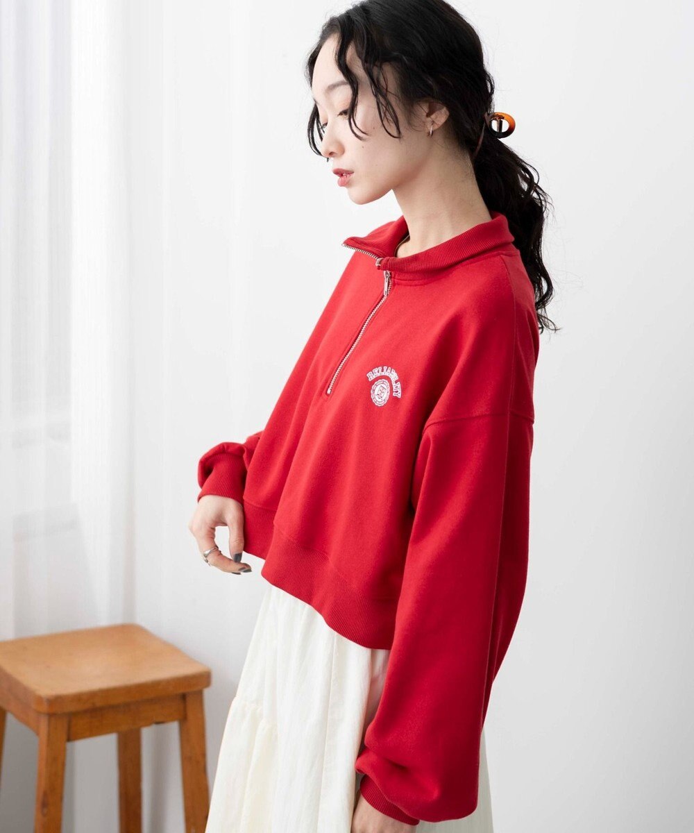 WEGO ハーフジップショートスウェット 