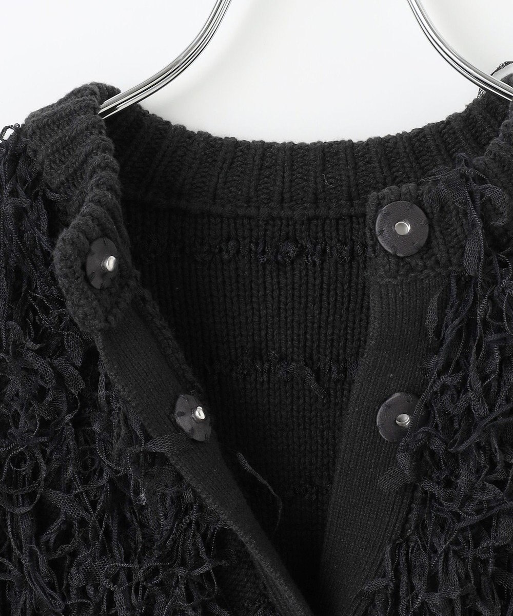 #Newans リボンヤーンニットカーディガン 