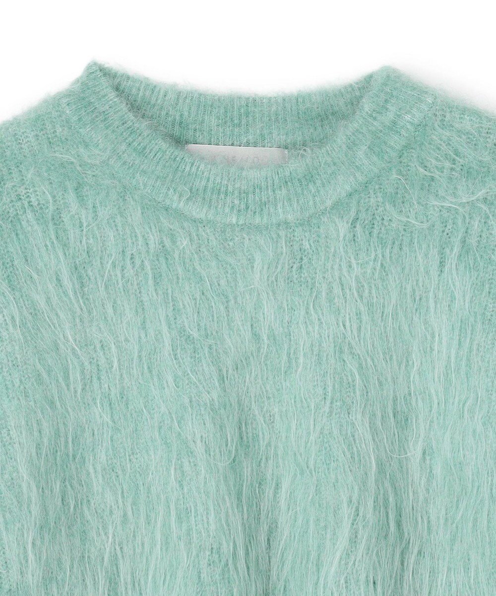 UNFILO L アルパカシャギー クルーネック プルオーバー 