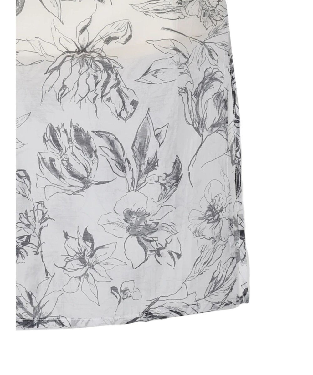 Green Parks モノトーンフラワータイトスカート 