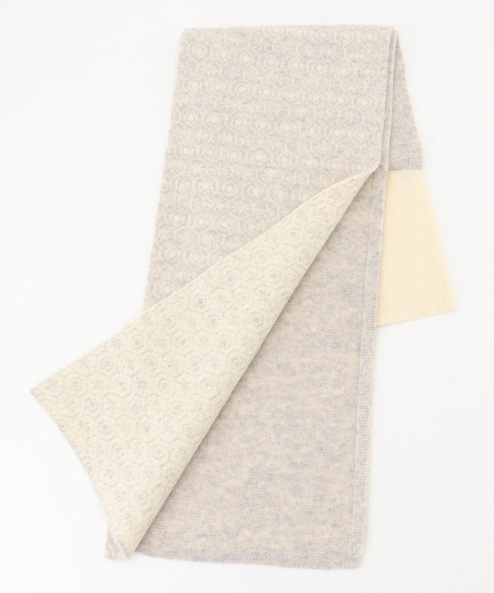 MOONBAT 【カシミヤ100%】両面使える ニットジャガードマフラー 