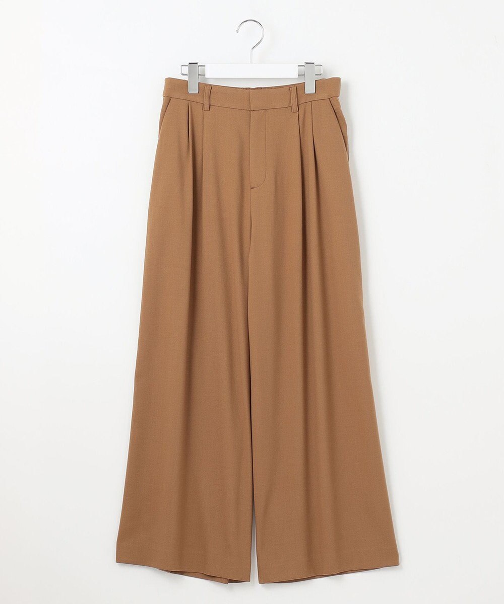 自由区 S 【洗える】ビエラストレッチワイド パンツ 