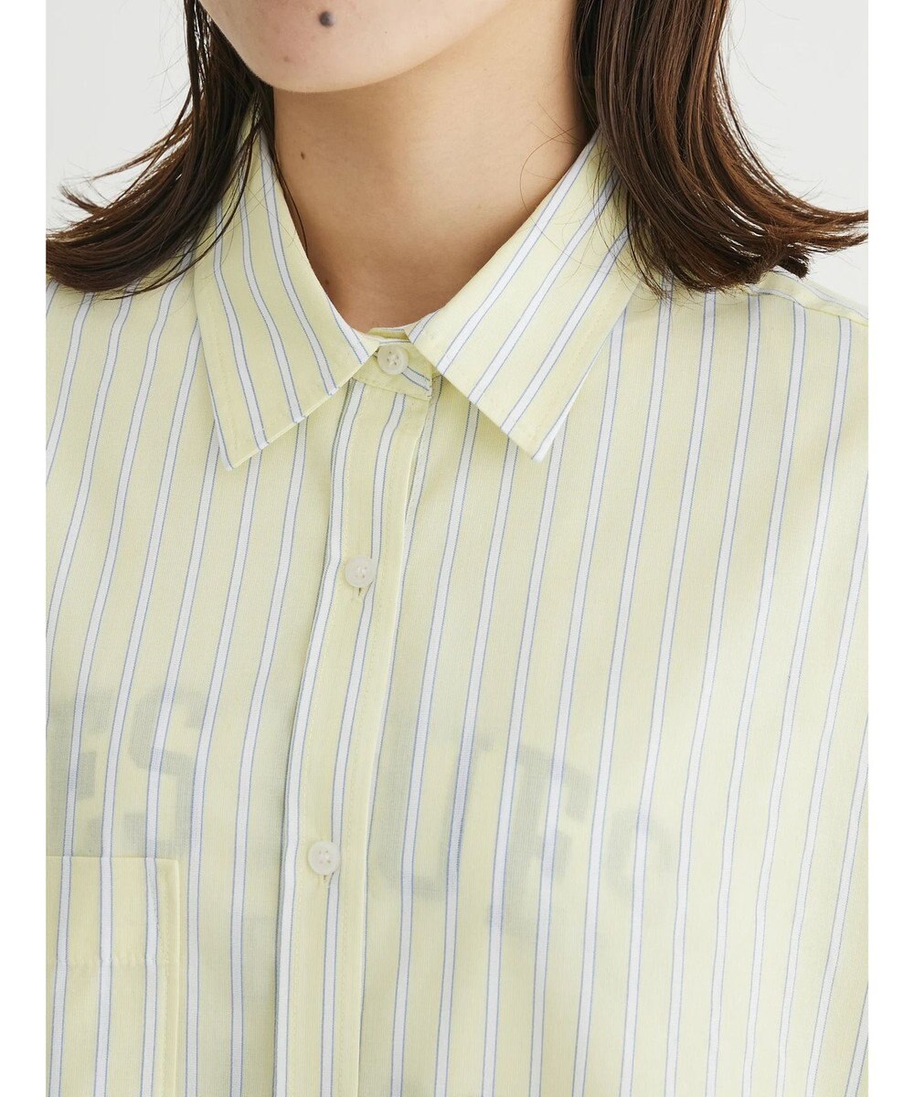 Green Parks イージーケア　ドビーストライプシャツ 