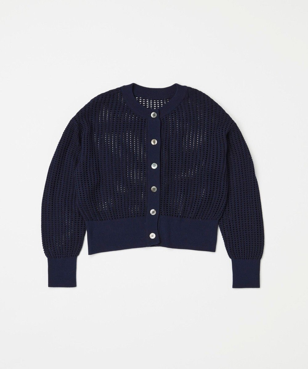 TOQUE 25SS新作〈大草直子さんアドバイザー〉【天然素材】シルク×コットン粗メッシュニットカーディガン 
