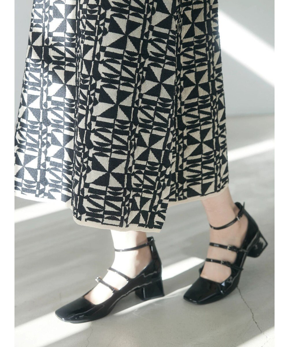 Green Parks ａ．ニットジャガード柄ワンピース 